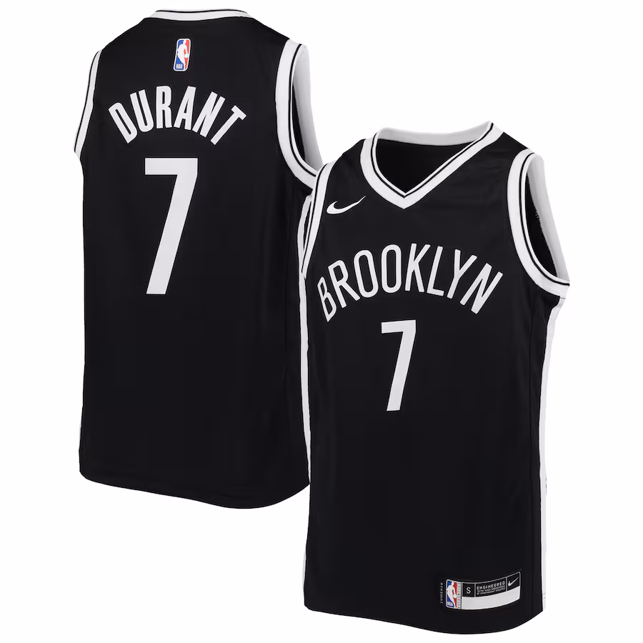 Youth Brooklyn Nets Kevin Durant Nike Black Swingman Jersey - Icon Edition - Puhuasuan