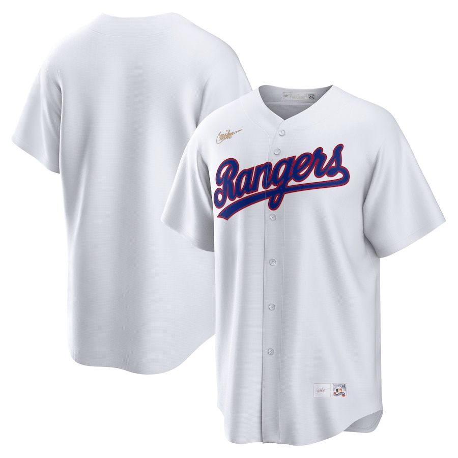 Men's Texas Rangers Nike White Home Cooperstown Collection Team Jersey - Puhuasuan