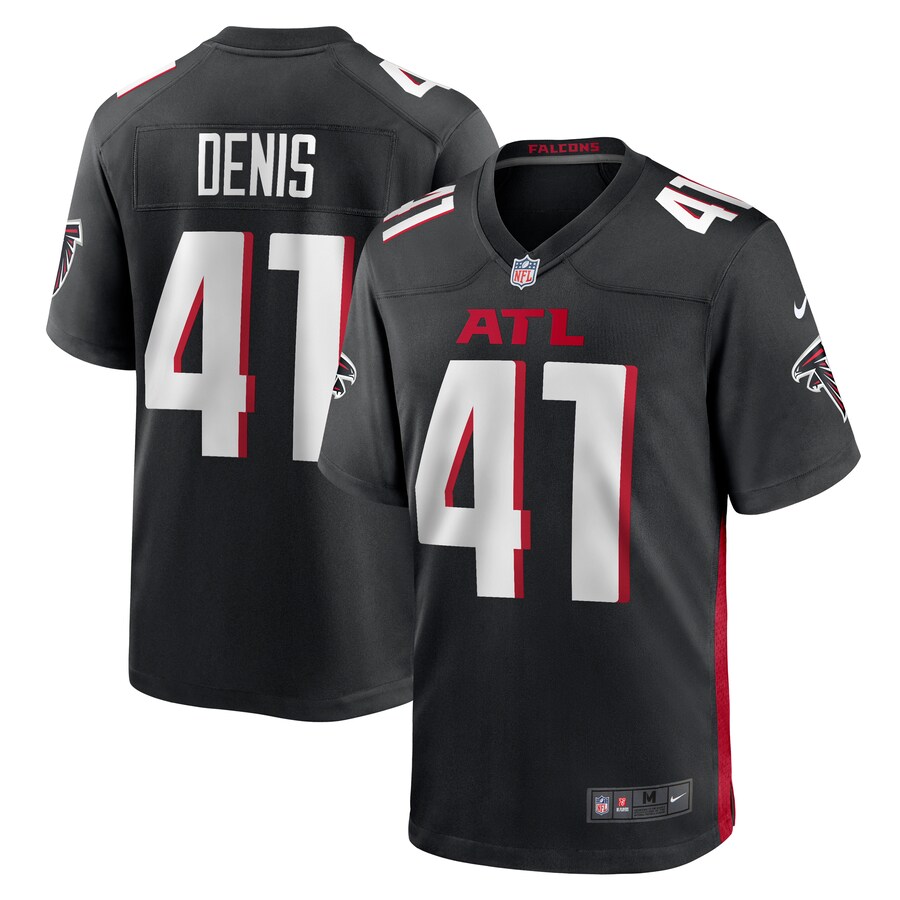 Men's Atlanta Falcons Lukas Denis Nike  Black  Game Jersey - Puhuasuan