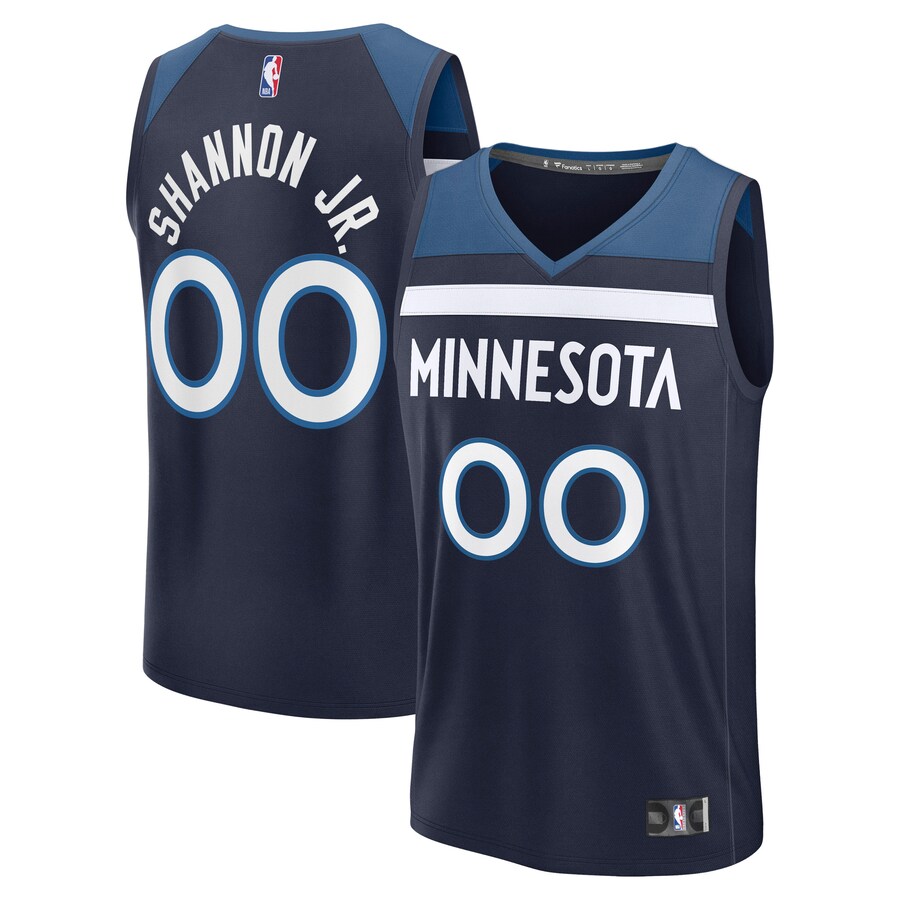 Men's Minnesota Timberwolves Terrence Shannon Jr. Fanatics Navy Fast Break Replica Player Jersey - Icon Edition - Puhuasuan