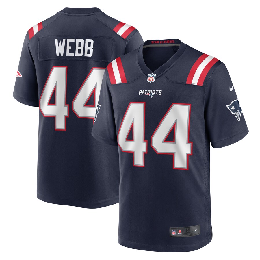 Men's New England Patriots Raleigh Webb Nike Navy Home Game Player Jersey - Puhuasuan