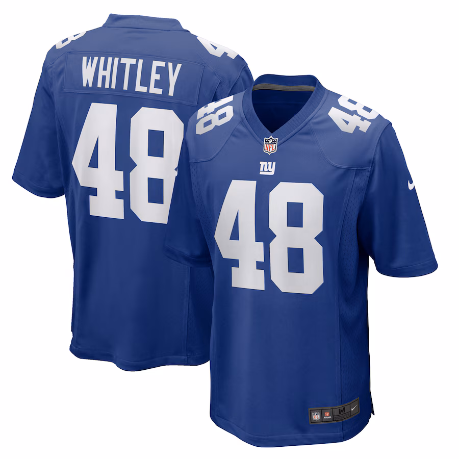 Men's New York Giants Benton Whitley Nike Royal Team Game Jersey - Puhuasuan
