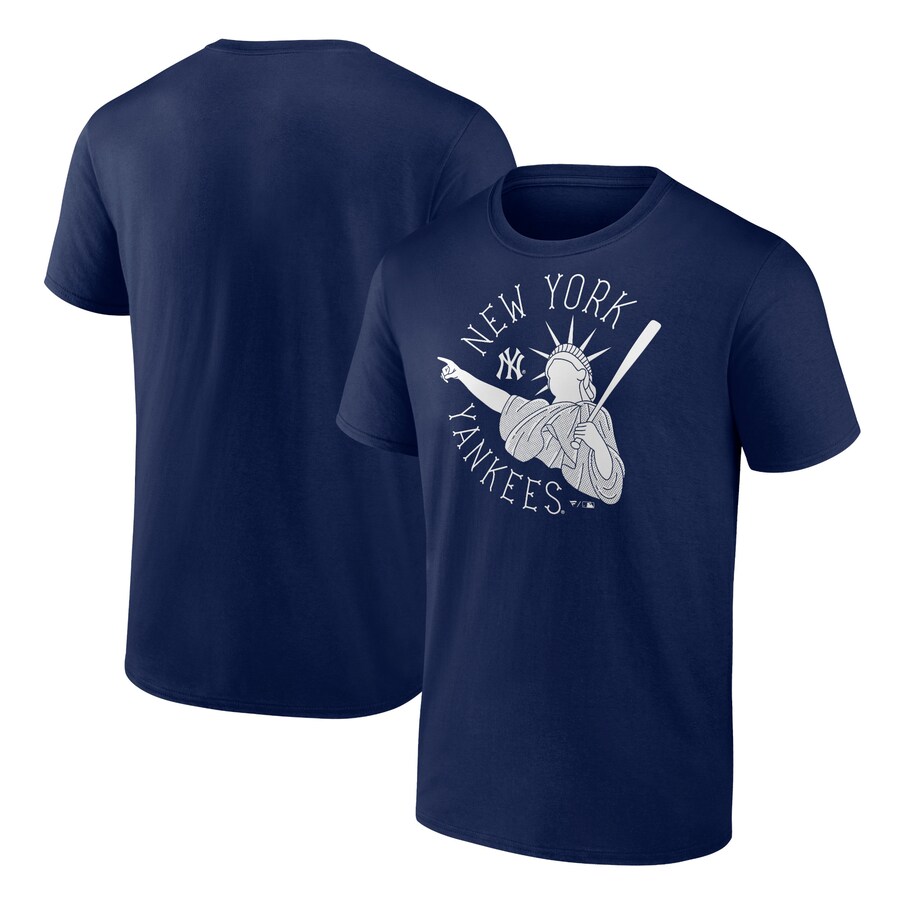 Men's New York Yankees Navy Hometown Collection Liberty Point T-Shirt - Puhuasuan