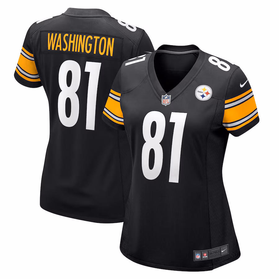 Women's Pittsburgh Steelers Scotty Washington Nike  Black  Game Jersey - Puhuasuan