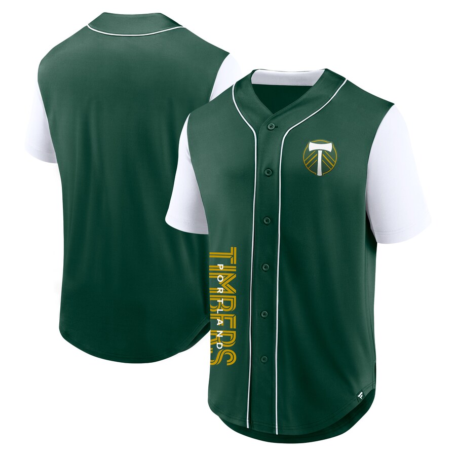 Men's Portland Timbers Fanatics Green Balance Fashion Baseball Jersey - Puhuasuan
