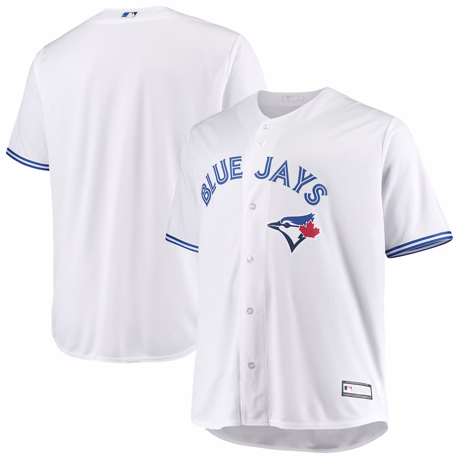 Men's Toronto Blue Jays White Home Replica Team Jersey - Puhuasuan