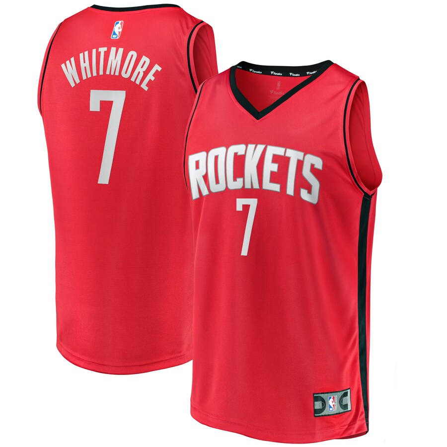 Youth Houston Rockets Cam Whitmore Fanatics Red Fast Break Replica Player Jersey - Icon Edition - Puhuasuan