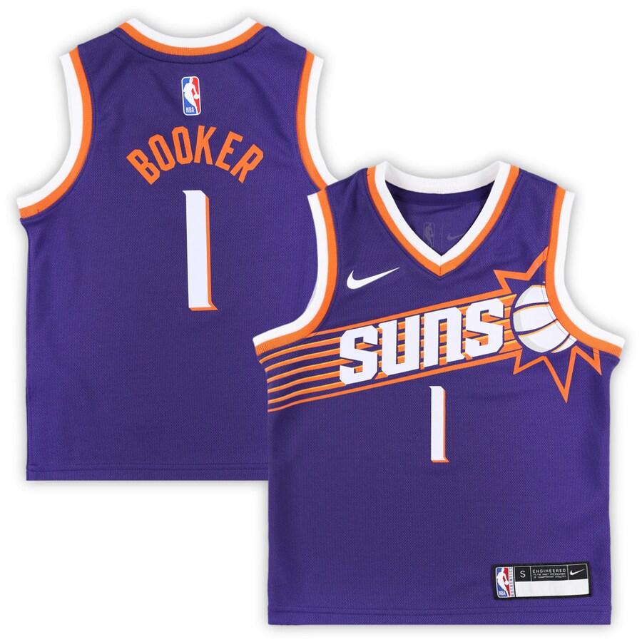 Preschool Phoenix Suns Devin Booker Nike Purple Swingman Player Jersey - Icon Edition - Puhuasuan