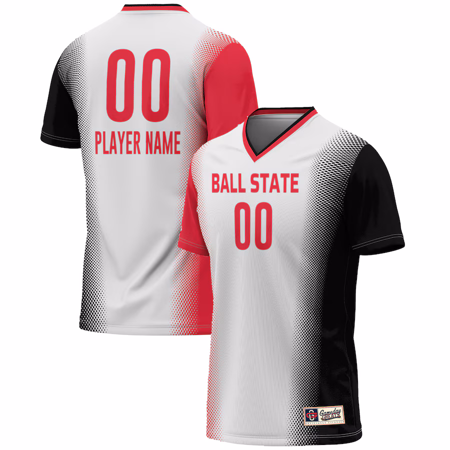 Ball State Cardinals GameDay Greats Unisex NIL Pick-A-Player Lightweight Women's Soccer Jersey - White - Puhuasuan