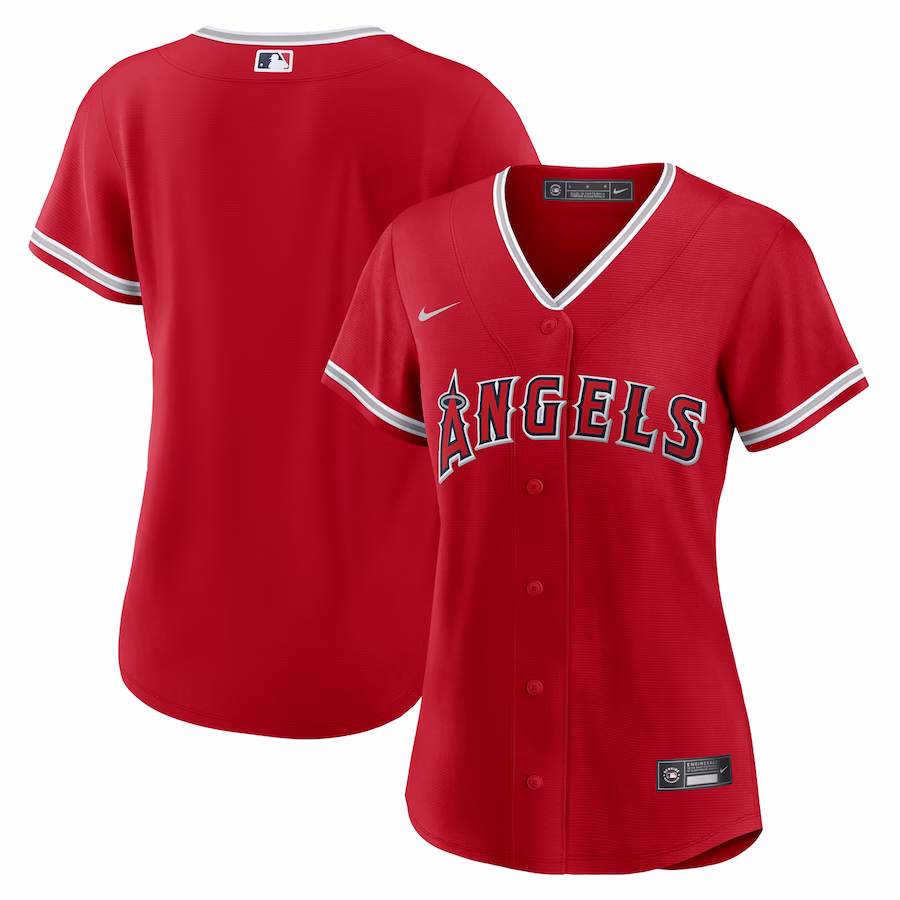Women's Los Angeles Angels Nike Red Alternate Replica Team Jersey - Puhuasuan
