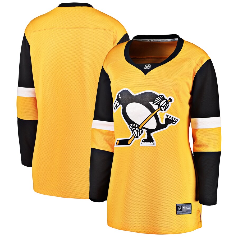 Women's Pittsburgh Penguins Fanatics Branded Gold Alternate Breakaway Jersey - Puhuasuan