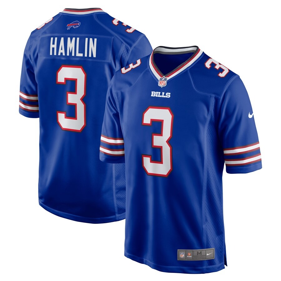 Men's Buffalo Bills Damar Hamlin Nike Royal Home Game Player Jersey - Puhuasuan
