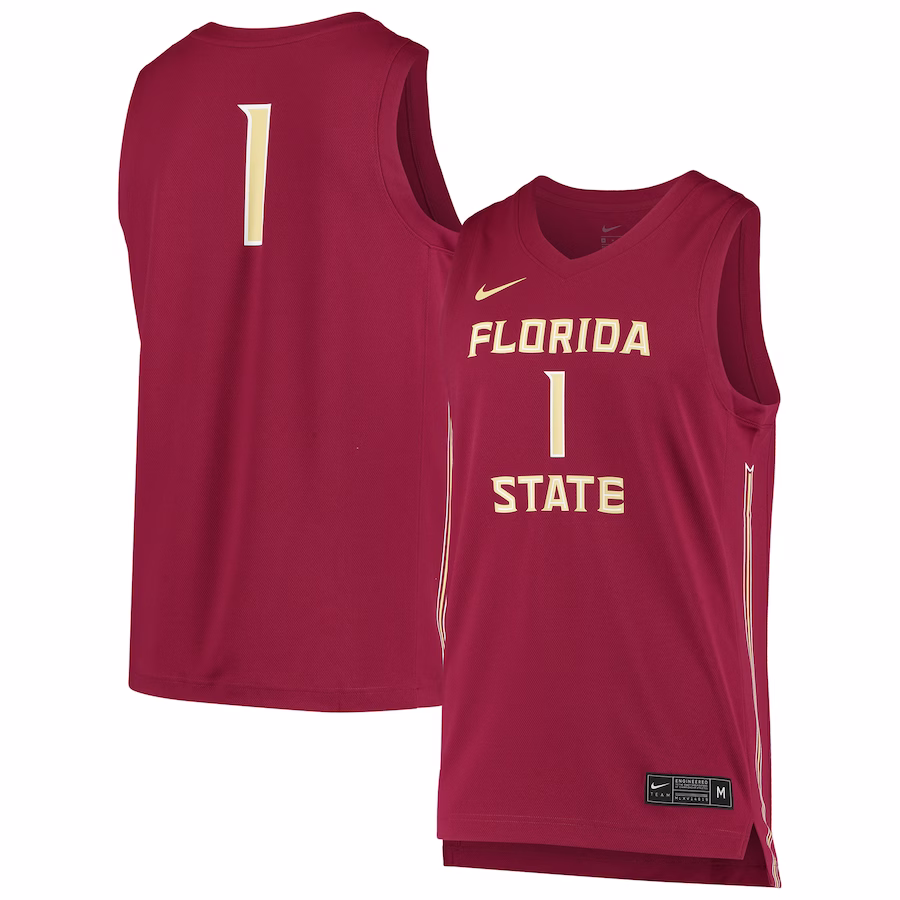 #1 Florida State Seminoles Nike Unisex Replica Basketball Jersey - Garnet - Puhuasuan