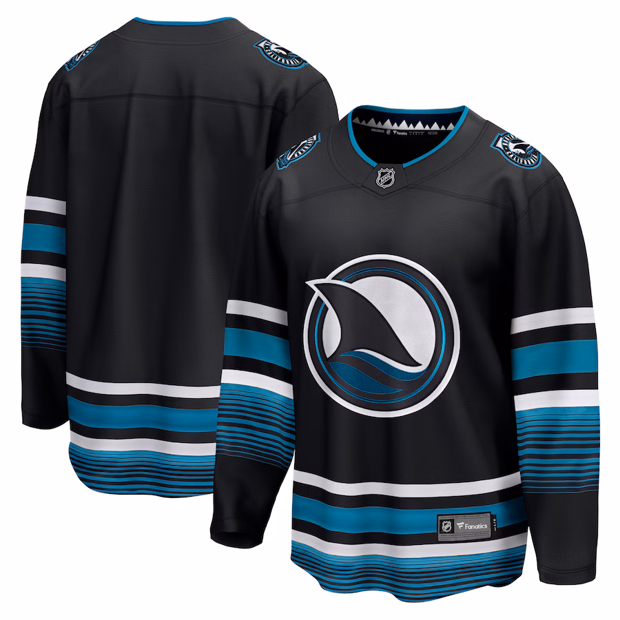 Men's San Jose Sharks Fanatics Black Alternate Premier Breakaway Jersey - Puhuasuan