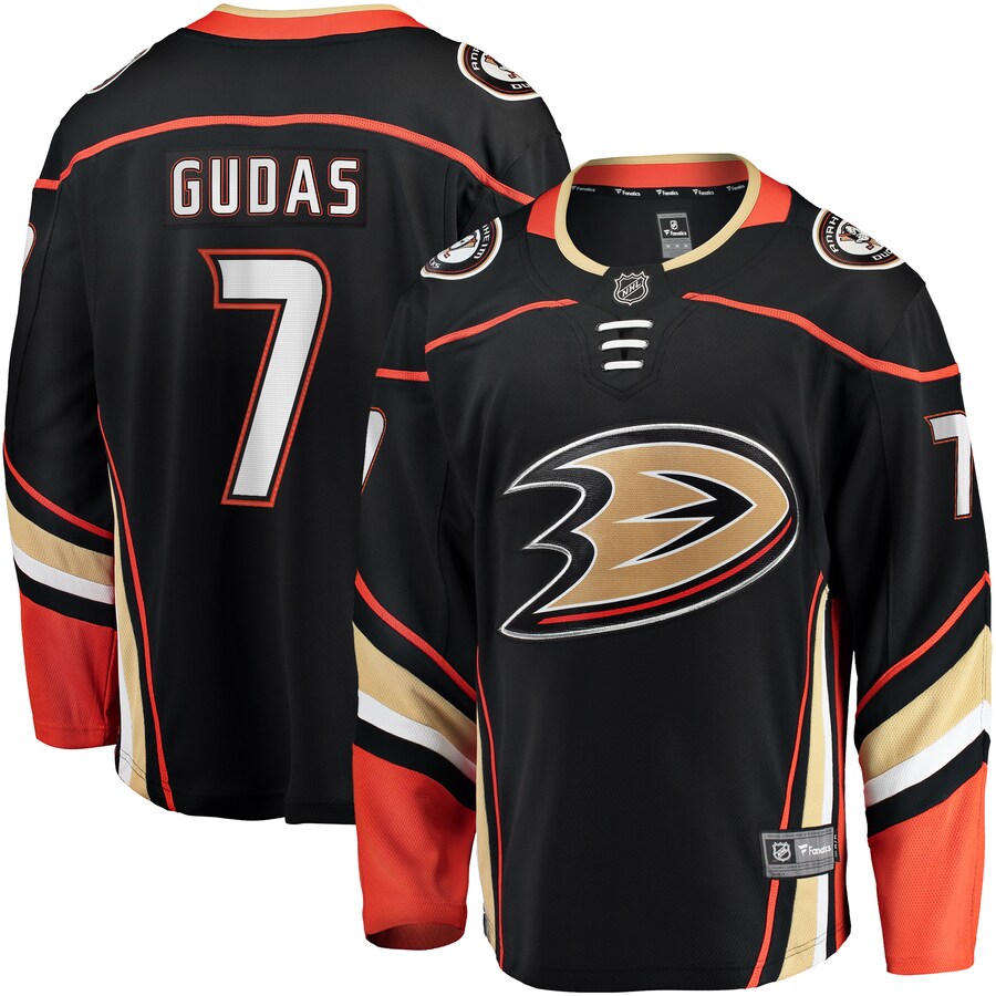 Men's Anaheim Ducks Radko Gudas Fanatics Branded Black Home Breakaway Jersey - Puhuasuan