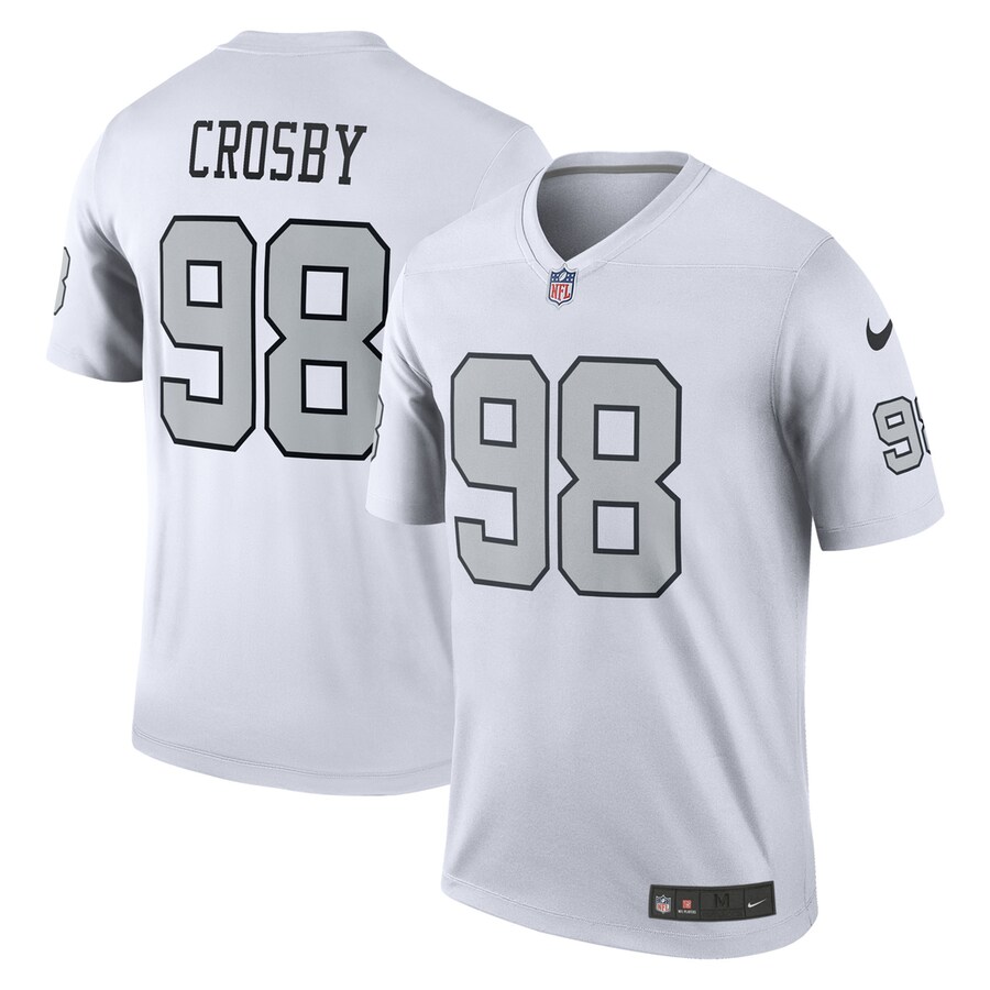 Men's Las Vegas Raiders Maxx Crosby Nike White Alternate Legend Jersey - Puhuasuan