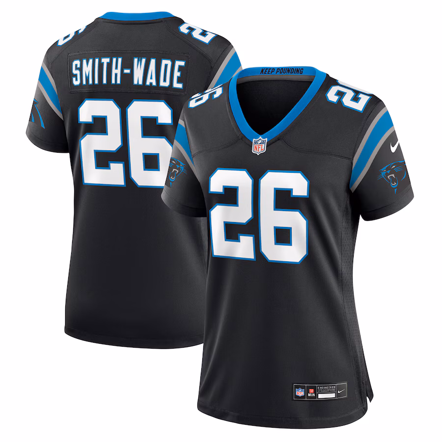 Women's Carolina Panthers Chau Smith-Wade Nike Black Game Jersey - Puhuasuan