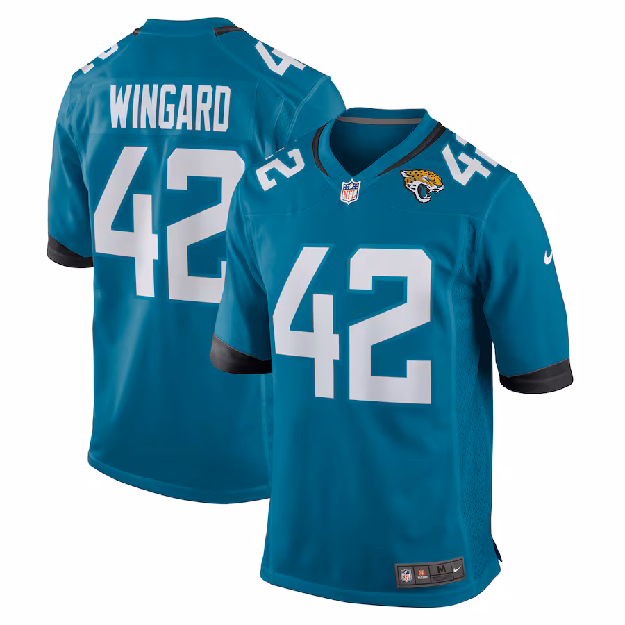 Men's Jacksonville Jaguars Andrew Wingard Nike Teal Game Jersey - Puhuasuan