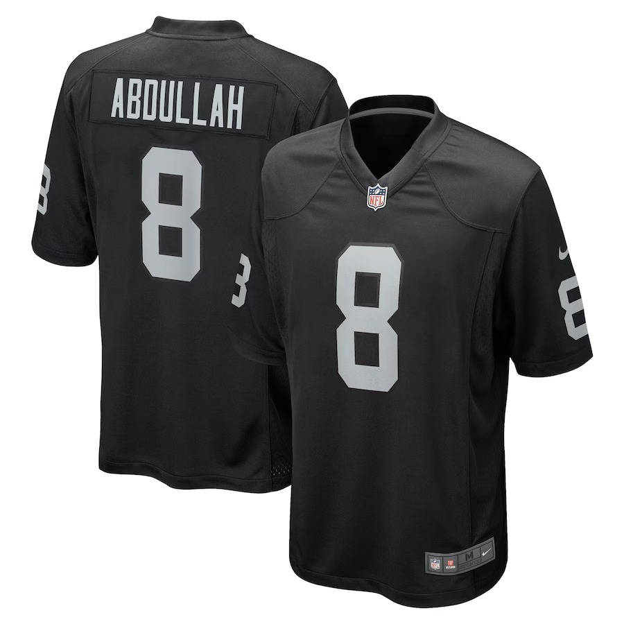 Men's Las Vegas Raiders Ameer Abdullah Nike Black Team Game Jersey - Puhuasuan
