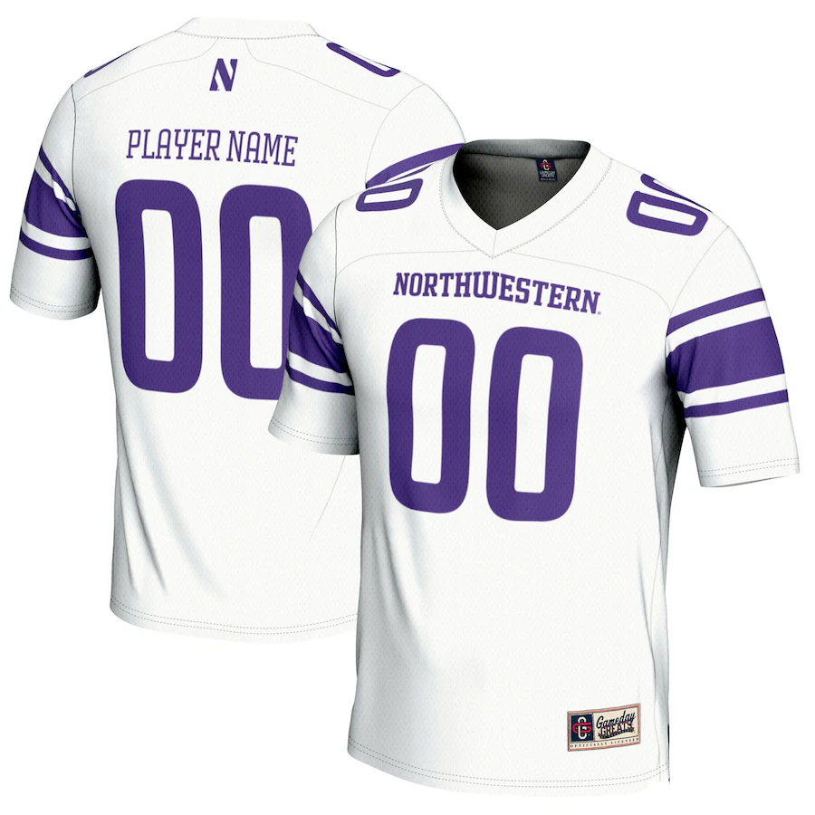 Northwestern Wildcats GameDay Greats NIL Pick-A-Player Football Jersey - White - Puhuasuan