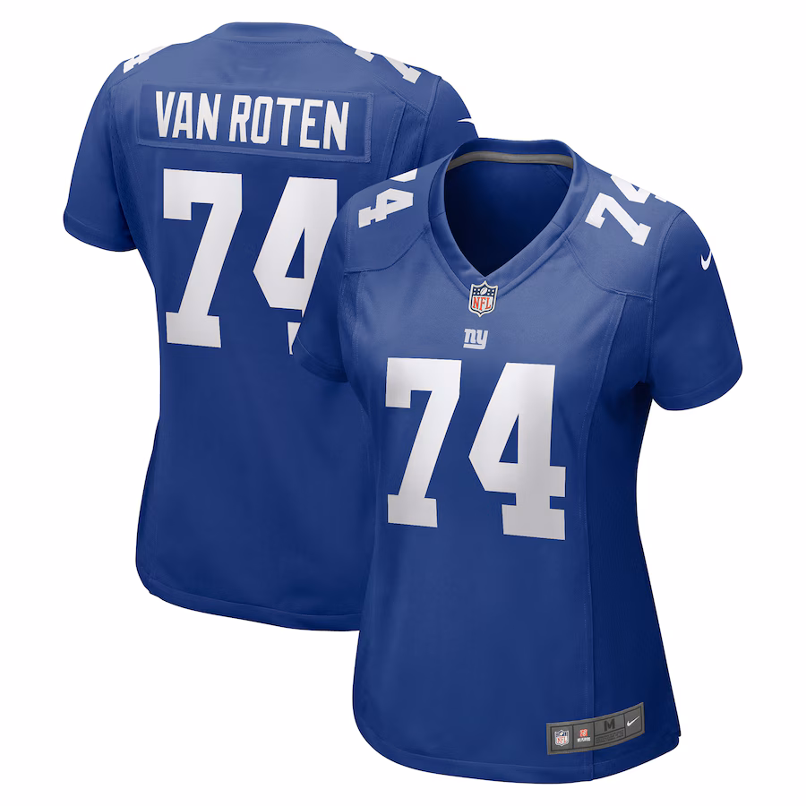 Women's New York Giants Greg Van Roten Nike Royal Team Game Jersey - Puhuasuan
