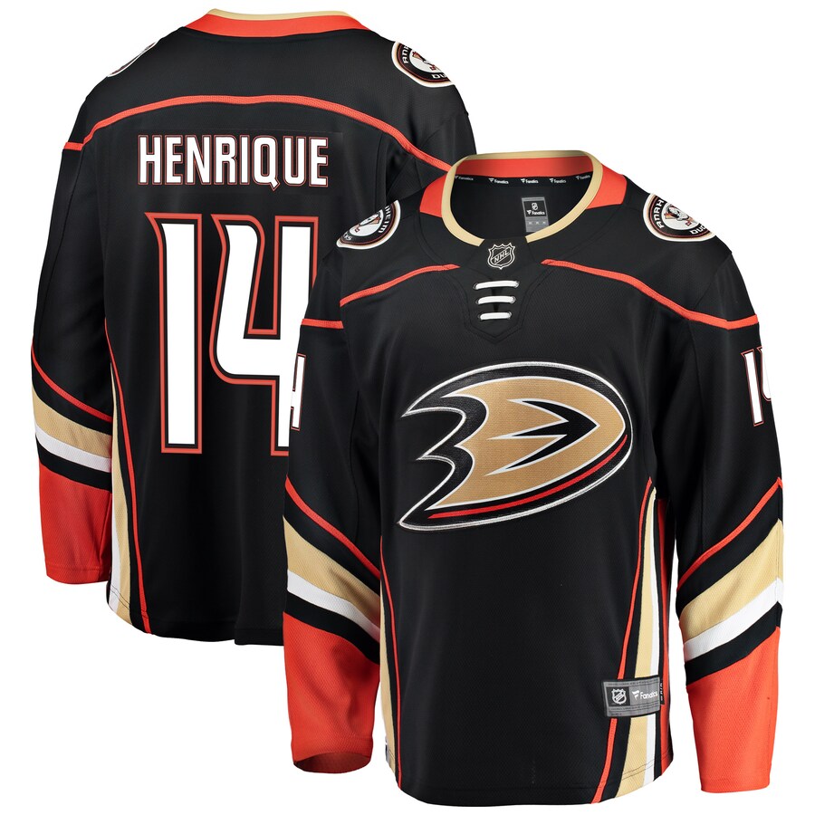 Men's Anaheim Ducks Adam Henrique Fanatics Branded Black Breakaway Player Jersey - Puhuasuan