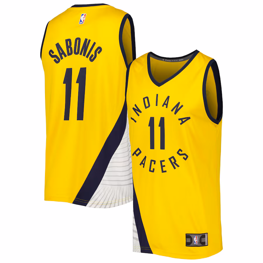 Men's Indiana Pacers Domantas Sabonis Fanatics Gold Fast Break Player Replica Jersey - Statement Edition - Puhuasuan