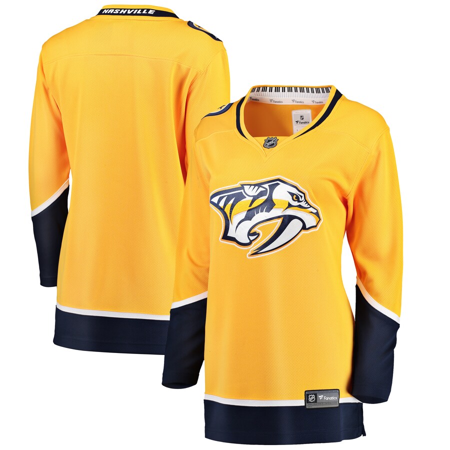 Women's Nashville Predators Fanatics Branded Yellow Breakaway Home Jersey - Puhuasuan