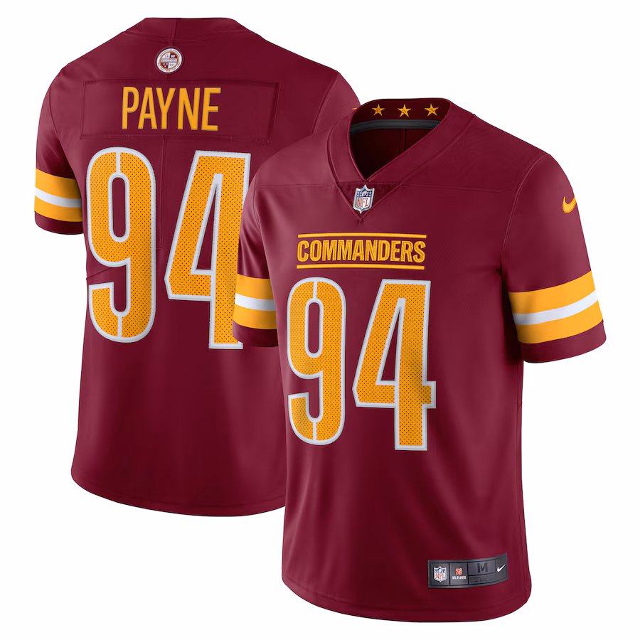 Men's Washington Commanders Da'Ron Payne Nike Burgundy Vapor Limited Jersey - Puhuasuan