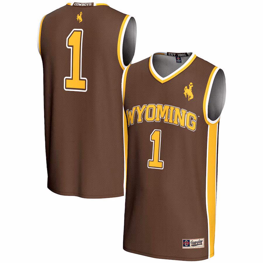 Youth GameDay Greats #1 Brown Wyoming Cowboys Lightweight Basketball Jersey - Puhuasuan