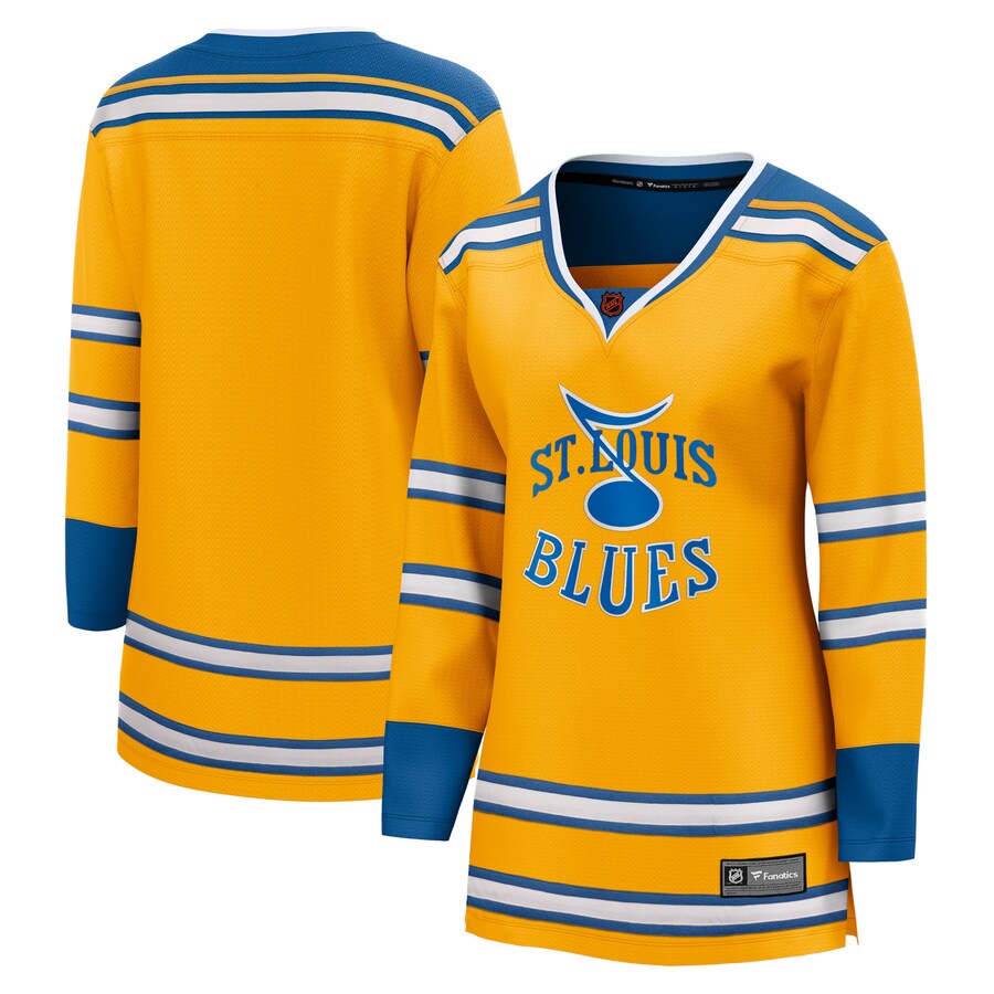 Women's St. Louis Blues Fanatics Branded Yellow Special Edition 2.0 Breakaway Blank Jersey - Puhuasuan