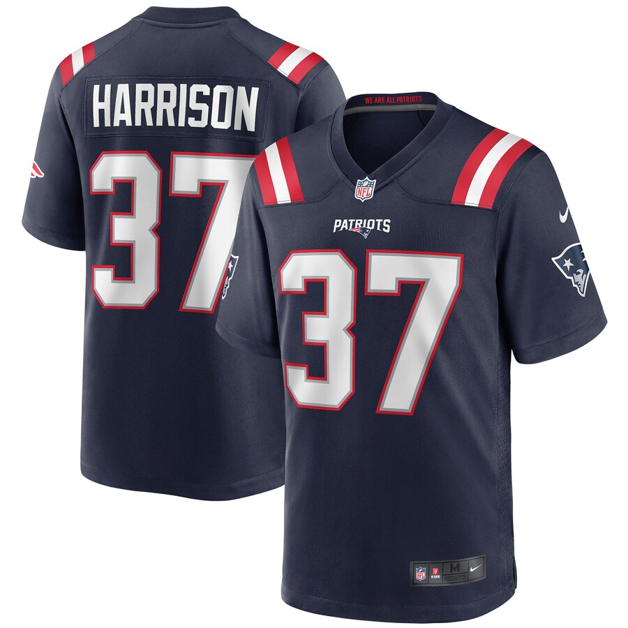 Men's New England Patriots Rodney Harrison Nike Navy Game Retired Player Jersey - Puhuasuan