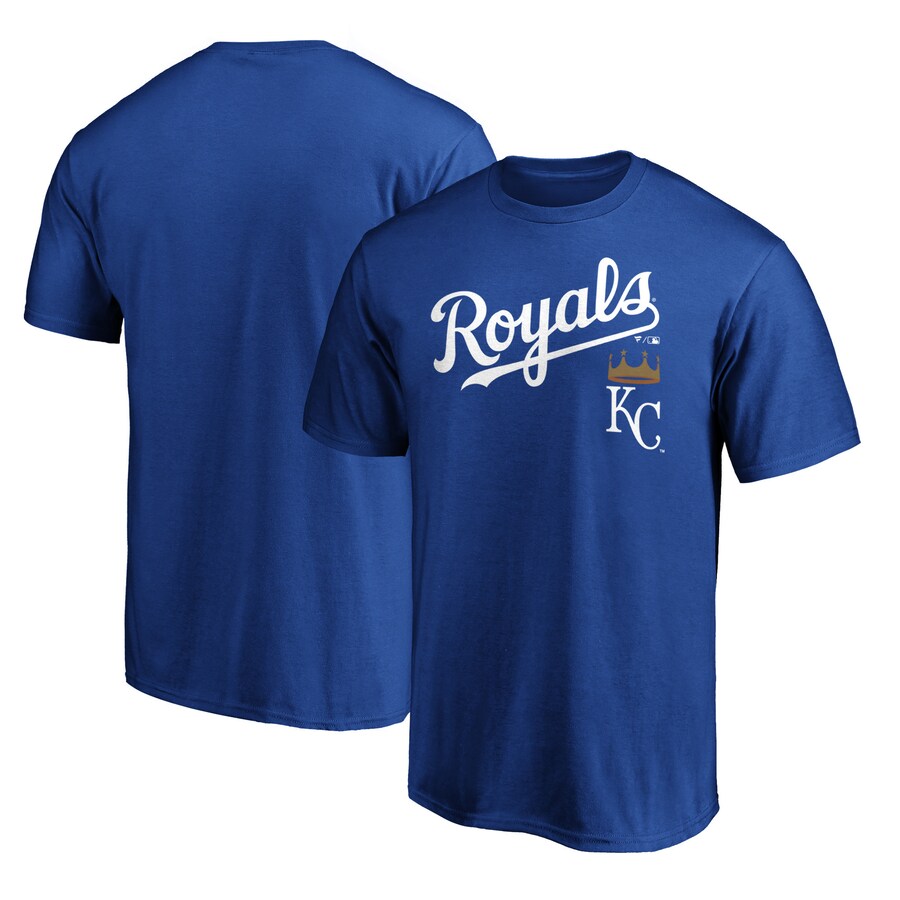 Men's Kansas City Royals Royal Team Lock Up Wordmark T-Shirt - Puhuasuan