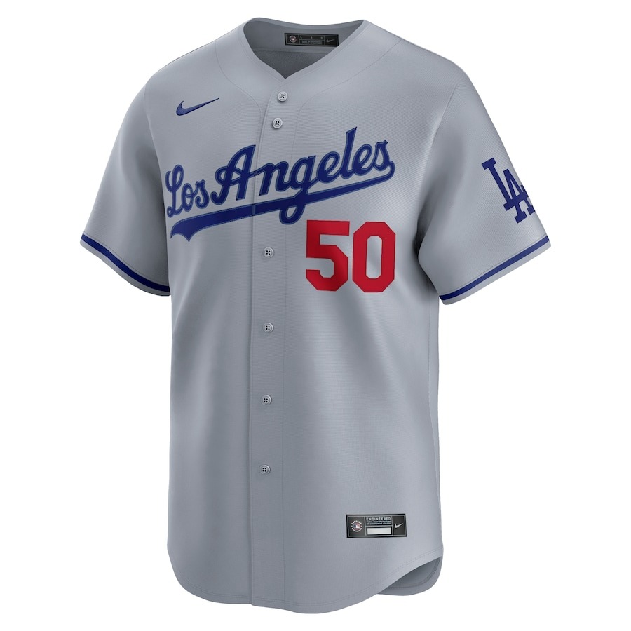 Men's Los Angeles Dodgers Mookie Betts Nike Gray Alternate Elite Player Jersey - Puhuasuan