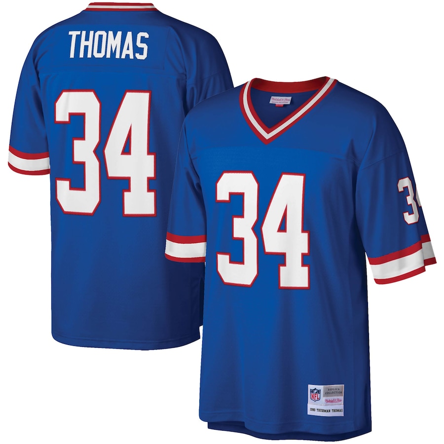 Men's Buffalo Bills Thurman Thomas Mitchell & Ness Royal Legacy Replica Jersey - Puhuasuan