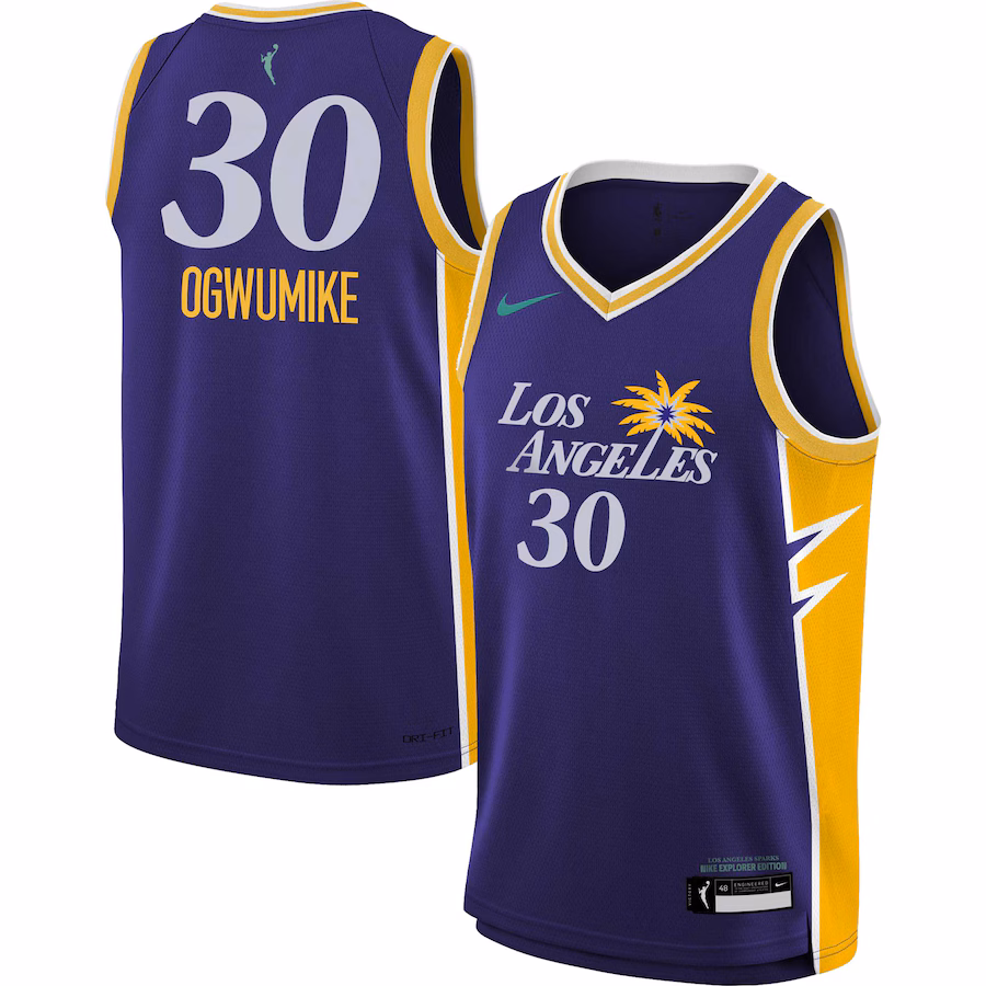 Youth Los Angeles Sparks Nneka Ogwumike Nike Purple 2021 Explorer Edition Victory Player Jersey - Puhuasuan