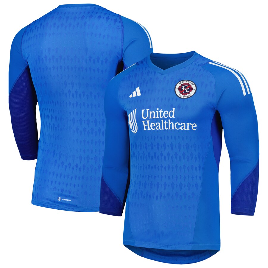 Men's New England Revolution adidas Blue 2023 Goalkeeper Long Sleeve Replica Jersey - Puhuasuan