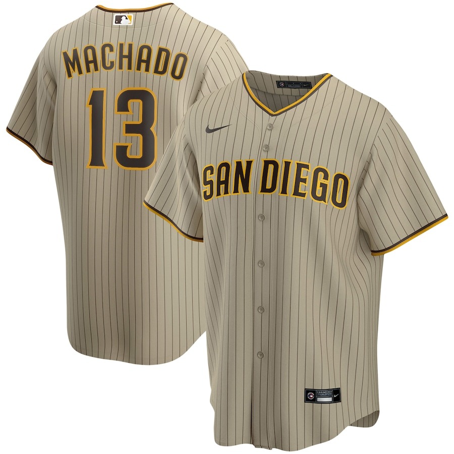 Men's San Diego Padres Manny Machado Nike Tan Alternate Limited Player Jersey - Puhuasuan