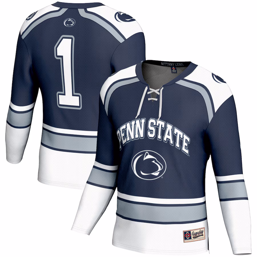 Youth GameDay Greats #1 Navy Penn State Nittany Lions Hockey Jersey - Puhuasuan