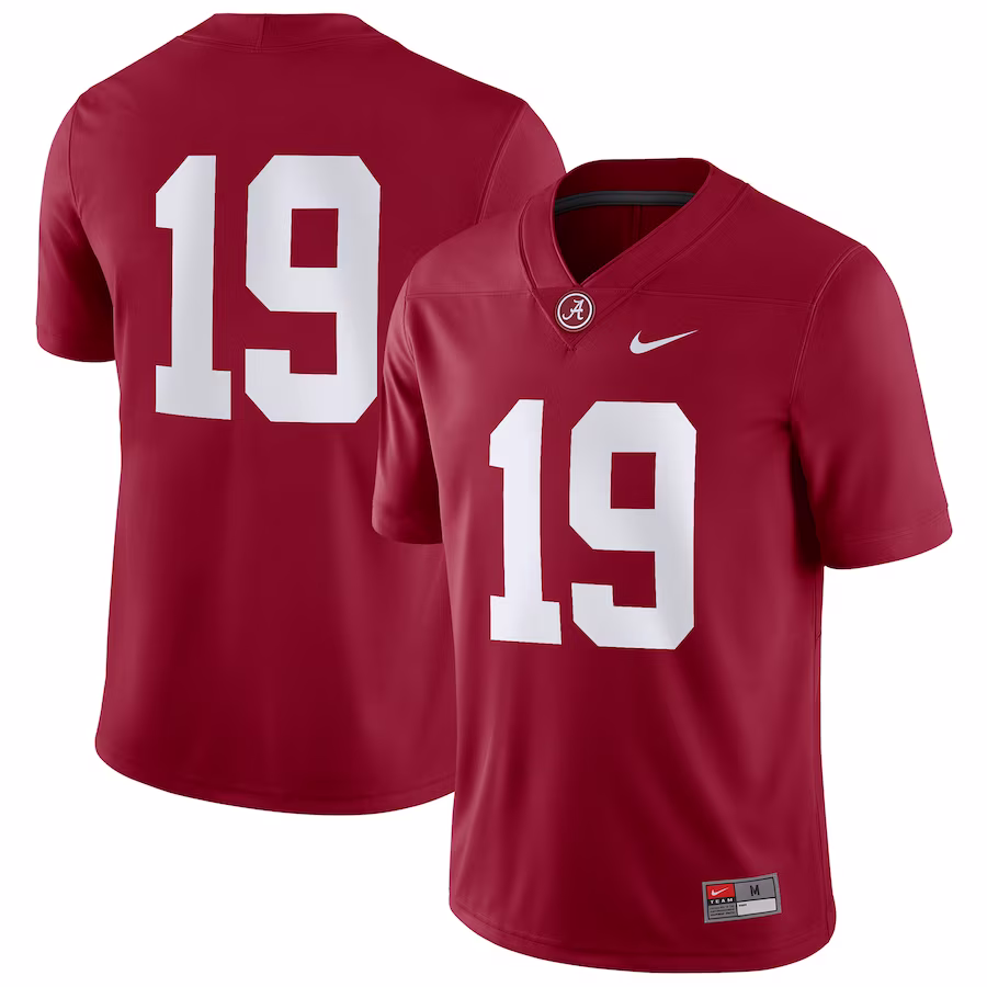 #19 Alabama Crimson Tide Nike Game Jersey - Crimson - Puhuasuan