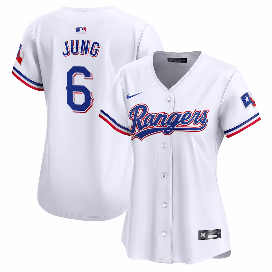 Women's Texas Rangers Josh Jung Nike White Home Limited Player Jersey - Puhuasuan