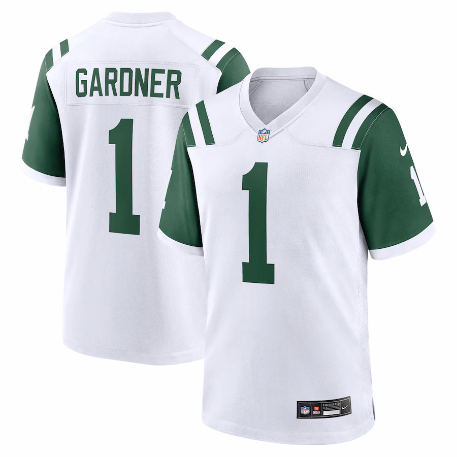 Men's New York Jets Ahmad Sauce Gardner Nike White Classic Alternate Game Jersey - Puhuasuan