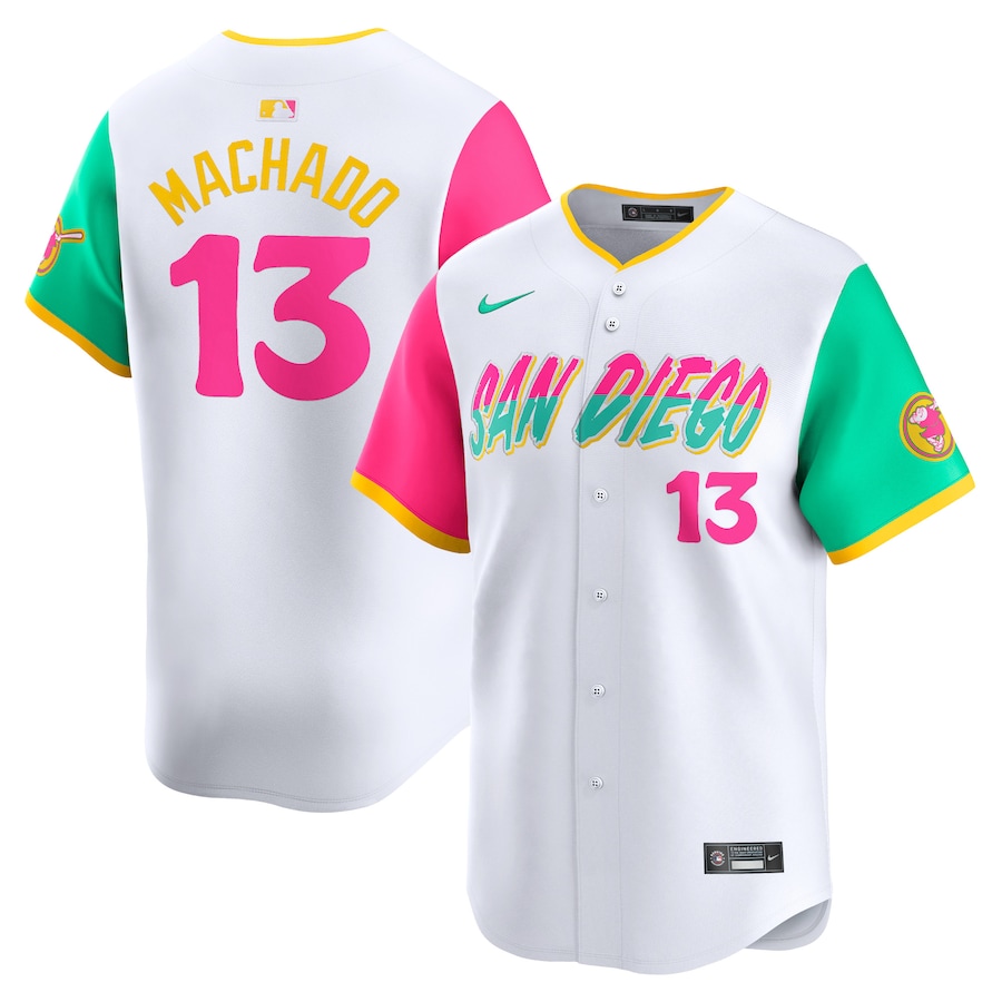 Men's San Diego Padres Manny Machado Nike White City Connect Limited Player Jersey - Puhuasuan