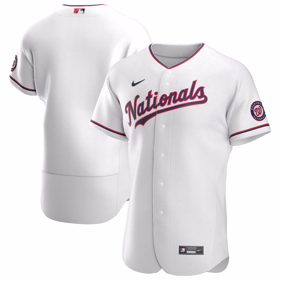 Men's Washington Nationals Nike White Alternate Authentic Team Jersey - Puhuasuan