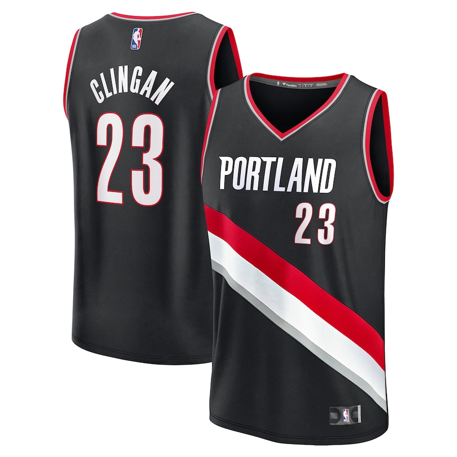 Youth Portland Trail Blazers Donovan Clingan Fanatics Black 2024 NBA Draft Fast Break Player Jersey - Icon Edition - Puhuasuan