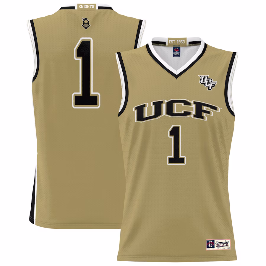 #1 UCF Knights GameDay Greats Youth Lightweight Basketball Jersey - Gold - Puhuasuan