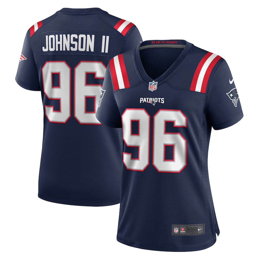Women's New England Patriots Eric Johnson II Nike Navy Game Jersey - Puhuasuan