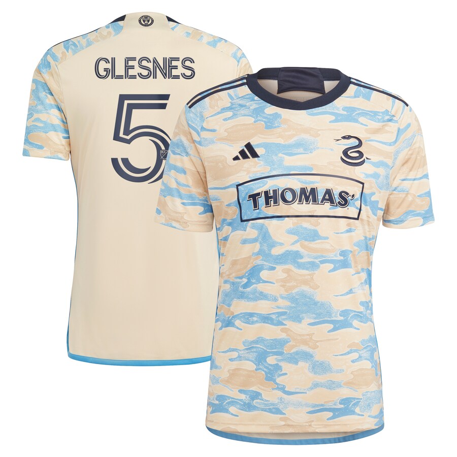 Men's Philadelphia Union Jakob Glesnes adidas Tan 2023 For Philly Replica Jersey - Puhuasuan