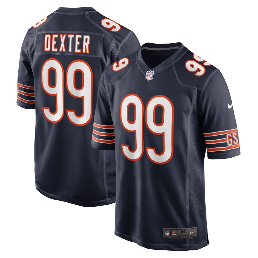 Men's Chicago Bears Gervon Dexter Sr Nike  Navy Team Game Jersey - Puhuasuan