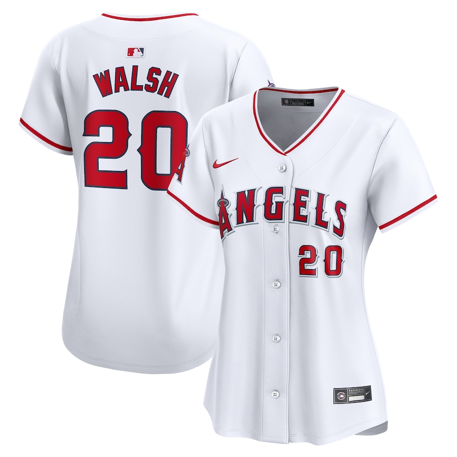 Women's Los Angeles Angels Jared Walsh Nike White Home Limited Player Jersey - Puhuasuan